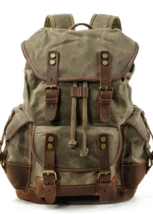 Vintage Canvas s For Men Laptop Daypacks Waterproof Rucksacks Large Waxed Mountaineering Travel Pack Vintage