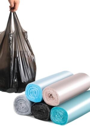 Handle Trash Bags 4 Gallon 100 Counts Small Garbage Bags for Office,Kitchen,Bedroom Waste Bin, Rubbish,Trash Can Liner