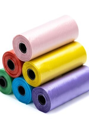 0.8 Gallons Disposable Trash Bags for Mini Car Trash Can, Portable Small Car Garbage Bags, Cars Accessories, Mini Trash Bags, Plastic Trash Bag for Cars/Home/Office (6 Rolls, Multi-Color)