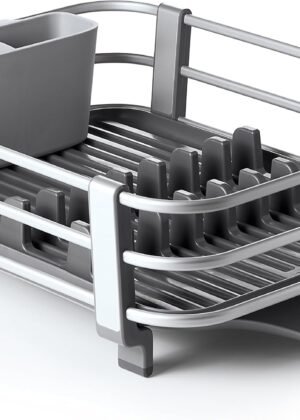 Rust-resistant aluminum kitchen cutlery drainer for kitchen countertop use